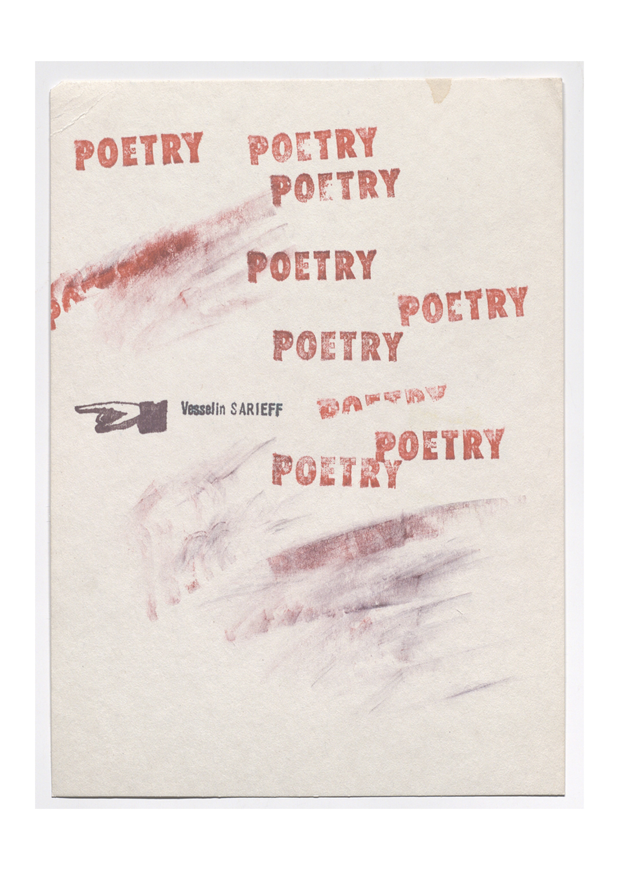 Visual poem “POETRY”, 1989