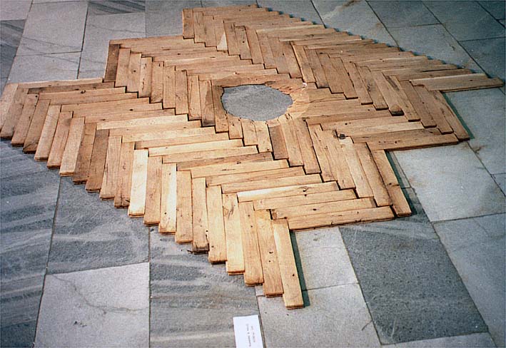 A hole in the parquet